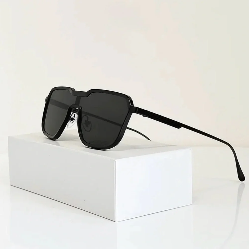 NEW! Titanium Alloy Sunglasses in black with Sunglasses Case
